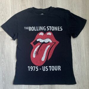Women’s Rolling Stones 1975 US Tour Black T-Shirt size XS